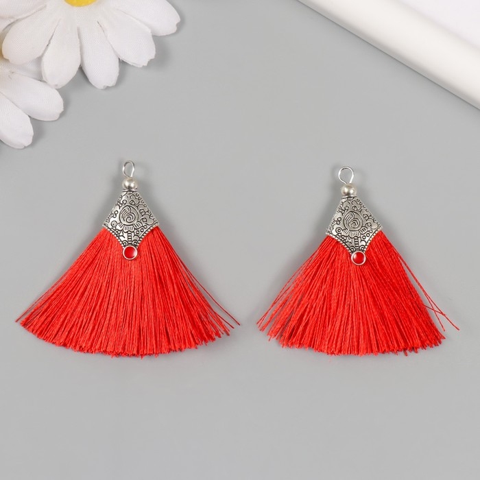 Декор для творчества текстиль Декор для творчества текстиль "Кисть Восток" красный набор 2 шт 1,6х4,5 см