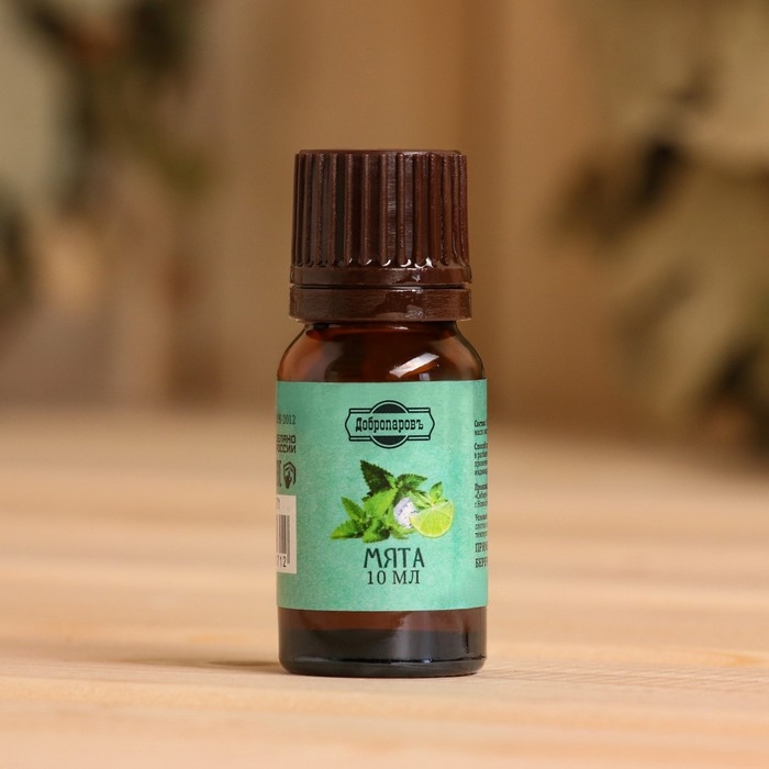 Эфирное масло Эфирное масло "Мята", флакон-капельница, аннотация, 10 мл, "Добропаровъ"
