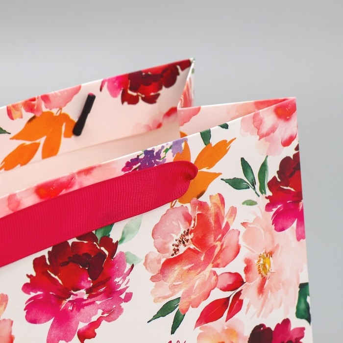 Пакет подарочный ламинированный с тишью, упаковка, «Счастье», MS 23 х 18 х 10 см