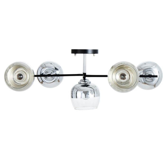 Люстра Люстра "Джина" 5хЕ27 40Вт чёрно-хромовый 60х42х27 см BayerLux