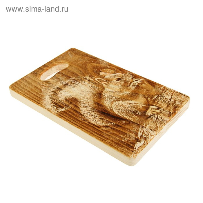 Доска из массива кедра «Бельчонок», прямоугольная, 18 × 28 см Доска из массива кедра «Бельчонок», прямоугольная, 18 × 28 см