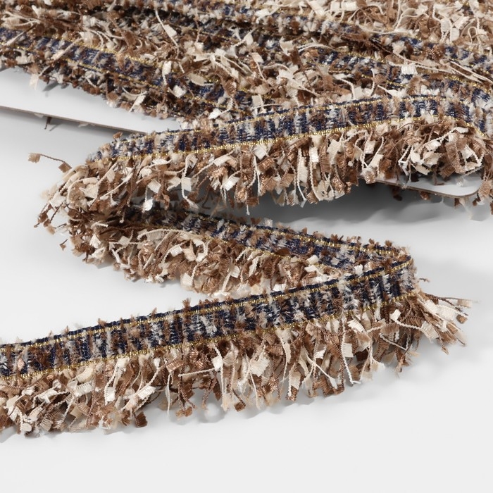 Тесьма декоративная «Твидовая», односторонняя, 35 мм, 5 ± 0,5 м, цвет кофейный Тесьма декоративная «Твидовая», односторонняя, 35 мм, 5 ± 0,5 м, цвет кофейный