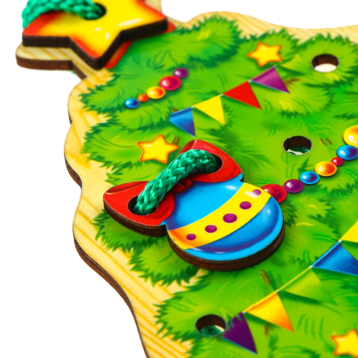 Новогодняя игрушка. Шнуровка фигурная «Новый год! Ёлочка» Новогодняя игрушка. Шнуровка фигурная «Новый год! Ёлочка»