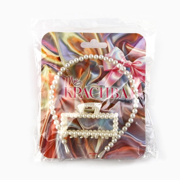 Ободок и краб для волос «Ты красива» 19 х 15 см Ободок и краб для волос «Ты красива» 19 х 15 см
