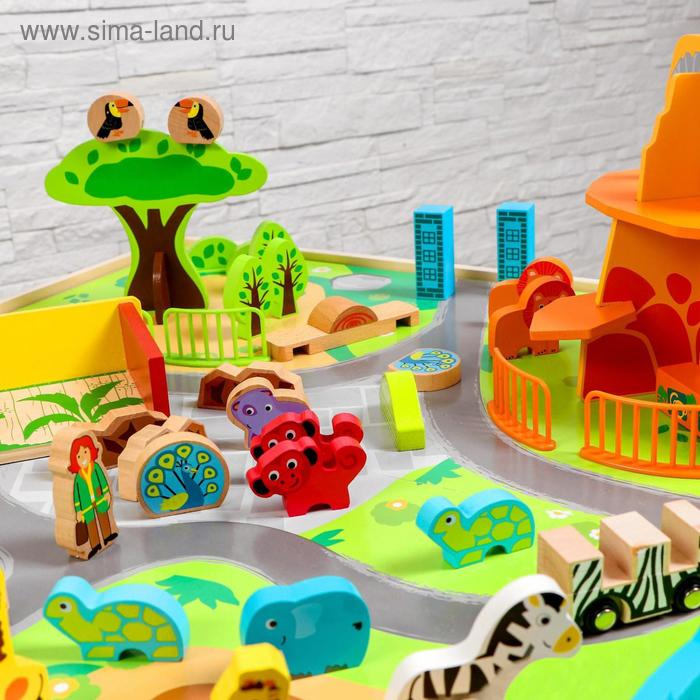 Игрушка из дерева &laquo;Стол с животными&raquo; 84.5 &times; 84.5 &times; 39 см