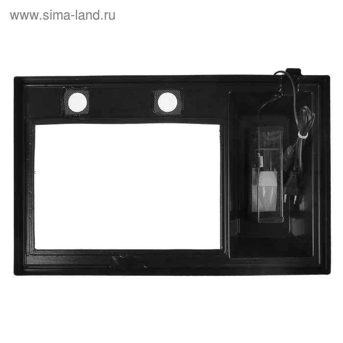 Террариум с крышкой 45 литров, 55 х 33 х 25/30 см, чёрный Террариум с крышкой 45 литров, 55 х 33 х 25/30 см, чёрный