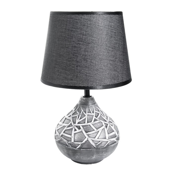 Настольная лампа Настольная лампа "Ева" Е14 40Вт черный 20х20х33см RISALUX