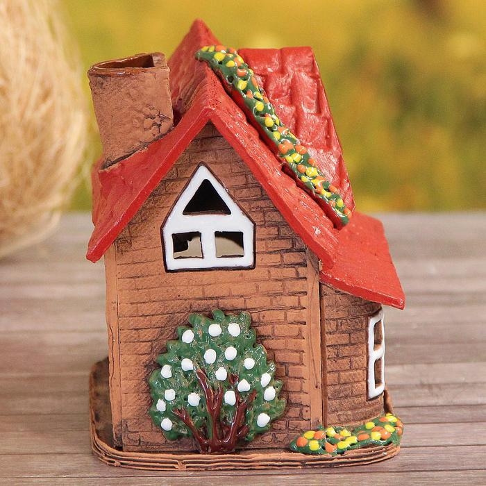 Аромалампа Домик «Причуда», 12 см, ручная работа, микс Аромалампа Домик «Причуда», 12 см, ручная работа, микс