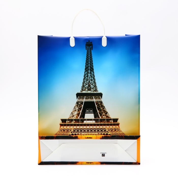 Пакет Пакет "Закат в Париже", мягкий пластик, 41x 32 см