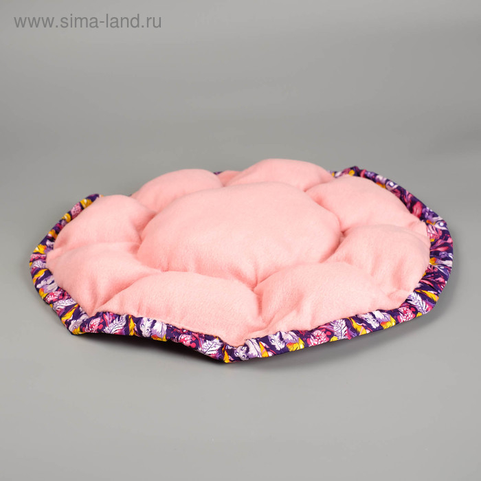 Лежанка-трансформер флисовая на затяжках, 50 см, микс цветов Лежанка-трансформер флисовая на затяжках, 50 см, микс цветов