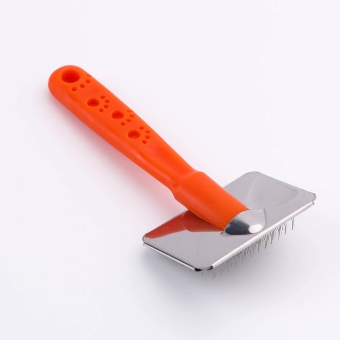 Пуходерка  Пуходерка "Лапки" малая без капель, 6 х 12 см, оранжевая