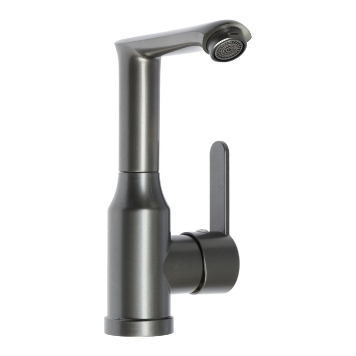 Смеситель для раковины ZEIN Z3697, поворотный излив высотой 18 см, ABS-пластик, графит Смеситель для раковины ZEIN Z3697, поворотный излив высотой 18 см, ABS-пластик, графит