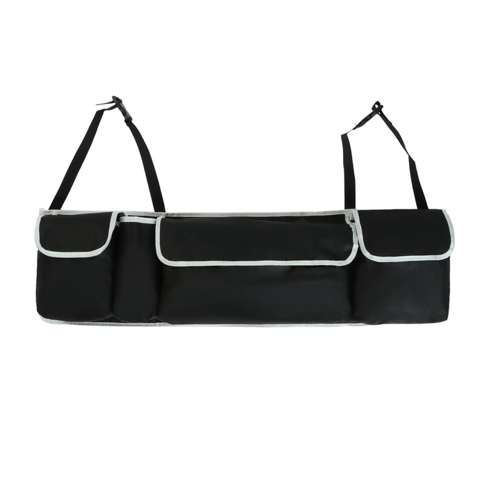 Органайзер в багажник автомобиля, ткань оксфорд, 90×25×12 см, черный Органайзер в багажник автомобиля, ткань оксфорд, 90×25×12 см, черный