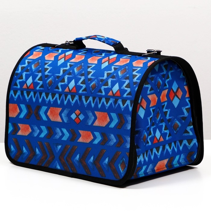 Сумка - переноскара для животных, каркасная с карманами, 40 х 25 х 26 см, синяя Сумка - переноскара для животных, каркасная с карманами, 40 х 25 х 26 см, синяя