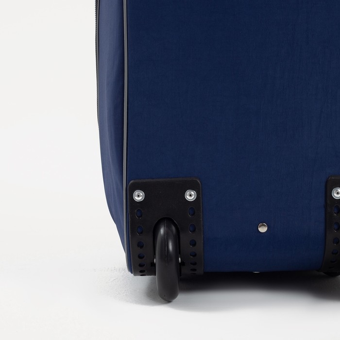 Сумка дорожная на колёсах, отдел на молнии, с увеличением, наружный карман, цвет синий Сумка дорожная на колёсах, отдел на молнии, с увеличением, наружный карман, цвет синий