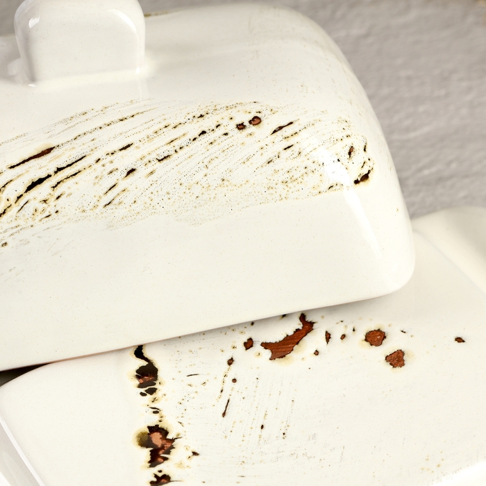 Масленка Масленка "Русская" 8х17х10см, шебби