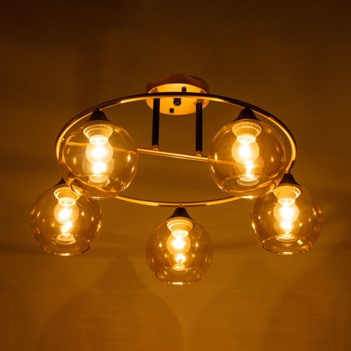 Люстра Люстра "Сицилия" 5х60Вт Е27 Золото 55х55х25,5см