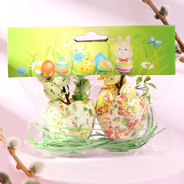 Набор для декора пасхальный « Яйца» 5 × 12 × 10 см Набор для декора пасхальный « Яйца» 5 × 12 × 10 см