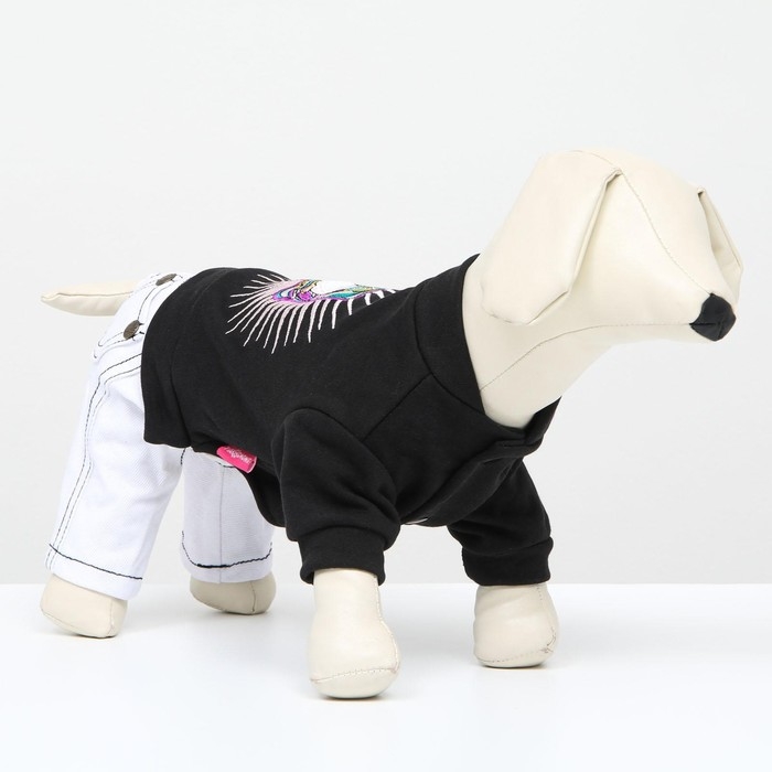 Комбинезон Комбинезон "Единорог", размер 16 (ДС 36 см, ОГ 46 см, ОШ 35 см), чёрно-белый