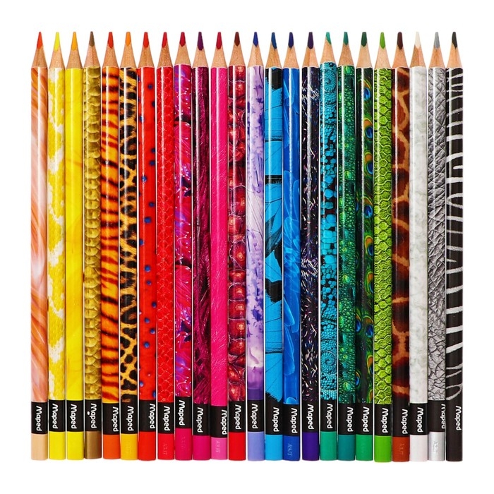 Карандаши трёхгранные 24 цвета, Maped Color Peps Animals Карандаши трёхгранные 24 цвета, Maped Color Peps Animals