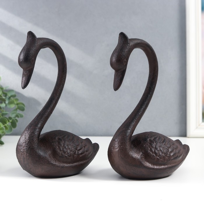 Сувенир чугун Сувенир чугун "Два лебедя" набор 2 шт 20х8х15 см