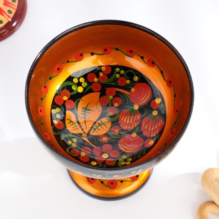 Конфетница, 14,5×15 см, хохлома Конфетница, 14,5×15 см, хохлома