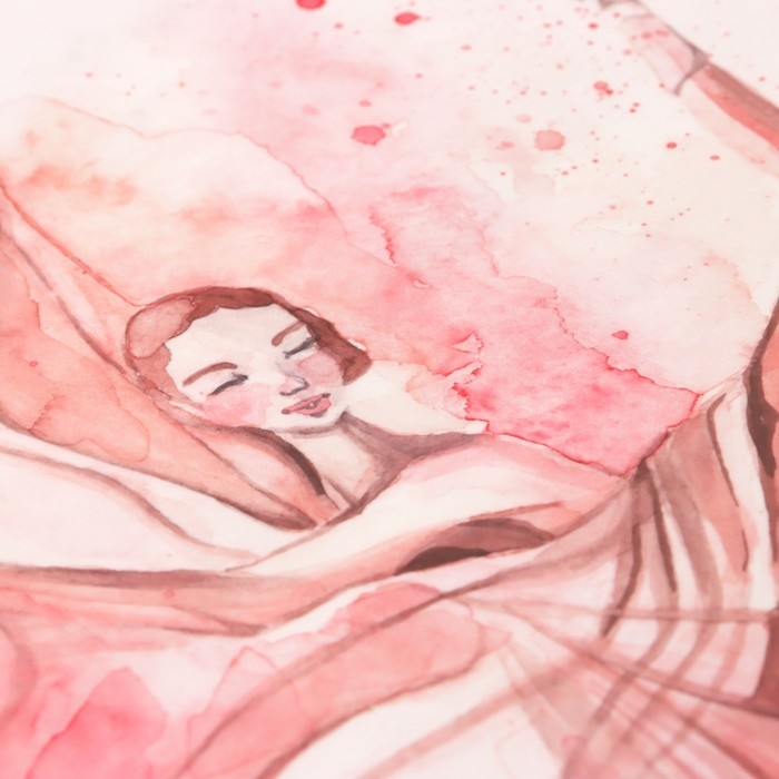 Наклейка пластик интерьерная цветная Наклейка пластик интерьерная цветная "Балерина в розовом" 30х45 см