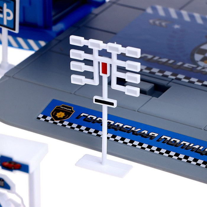 Парковка «Полицейский участок», с 2 металлическими машинами Парковка «Полицейский участок», с 2 металлическими машинами