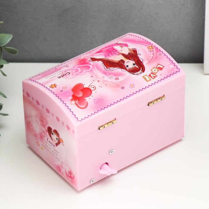 Шкатулка музыкальная с ящиком девичьи секретики 15*11*10 см Шкатулка музыкальная с ящиком девичьи секретики 15*11*10 см