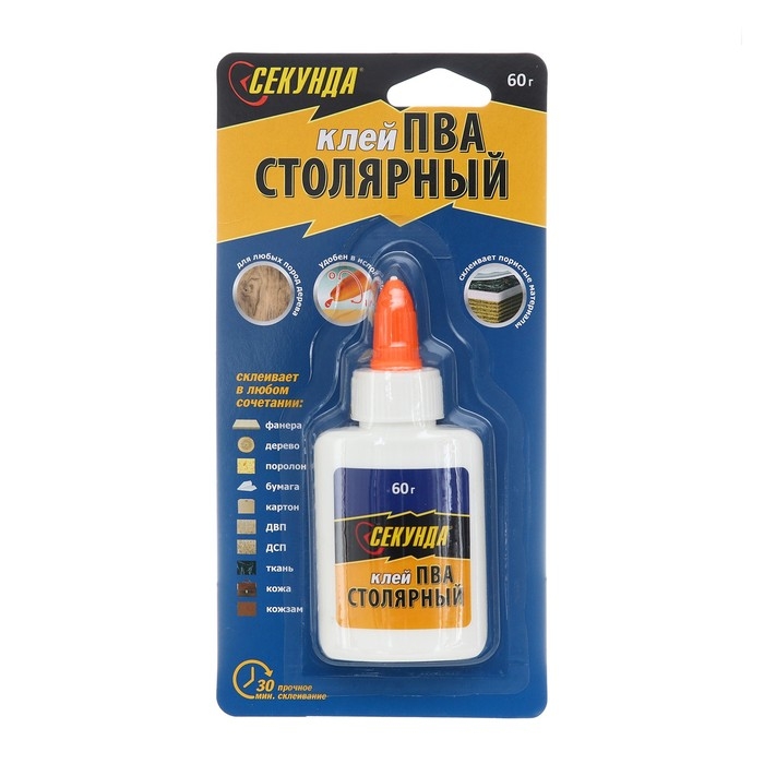 Клей столярный  Клей столярный "Секунда", 60 г