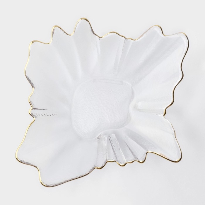 Тарелка стеклянная сервировочная «Рени», 24×22×6 см, цвет прозрачный Тарелка стеклянная сервировочная «Рени», 24×22×6 см, цвет прозрачный