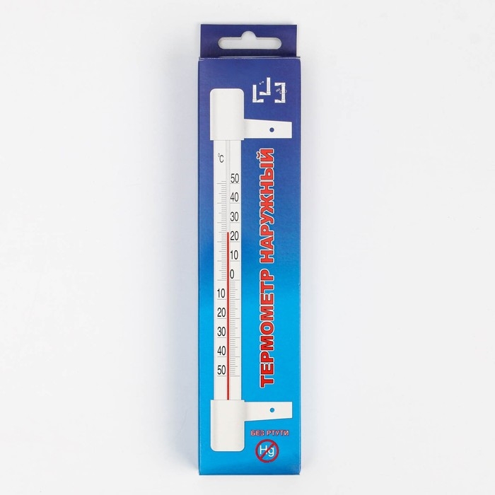 Термометр, градусник уличный, на окно, на гвоздике, от -50°С до +50°С, 20.5 х 6 см Термометр, градусник уличный, на окно, на гвоздике, от -50°С до +50°С, 20.5 х 6 см
