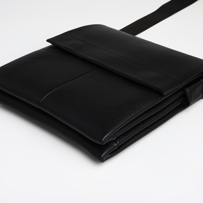 Сумка мужская через плечо TEXTURA, наружный карман, цвет чёрный