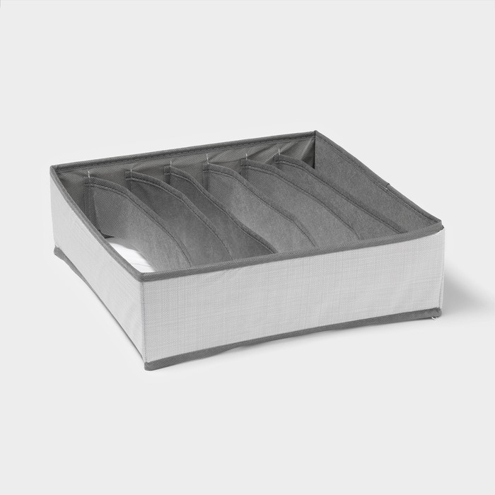 Органайзер для хранения белья «Нить», 7 ячеек, 33×32×10 см, цвет серый Органайзер для хранения белья «Нить», 7 ячеек, 33×32×10 см, цвет серый
