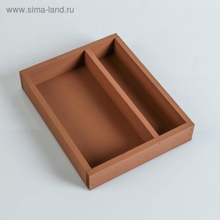 Кашпо деревянное 25.5×20×4.5 см  Кашпо деревянное 25.5×20×4.5 см "Макарунас", коричневый Дарим Красиво