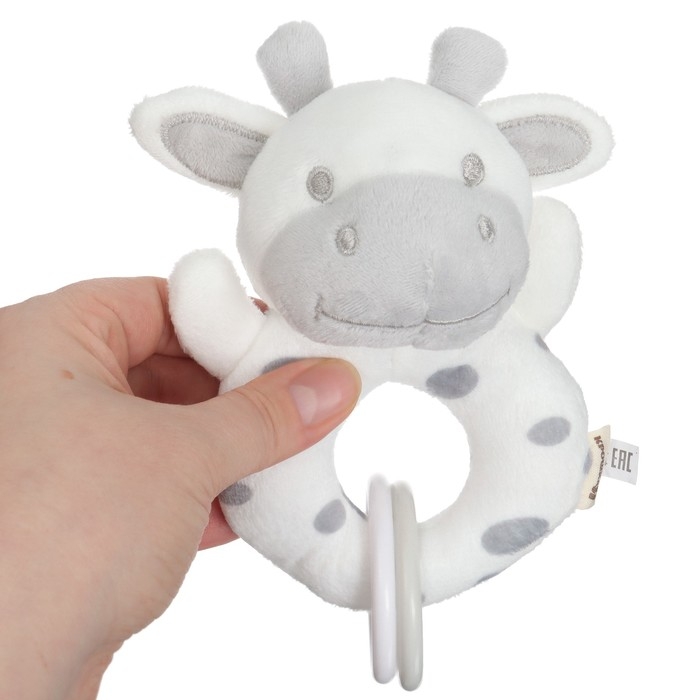 Погремушка мягкая на кольце «Коровка», Крошка Я Погремушка мягкая на кольце «Коровка», Крошка Я