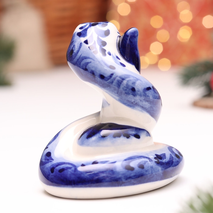 Сувенир Сувенир "Змея", №8, гжель, 8 см