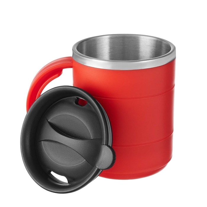 Термокружка, 450 мл, Поход  Термокружка, 450 мл, Поход "Мастер К", сохраняет тепло 2 ч, 12.5 х 10.5 см, красная