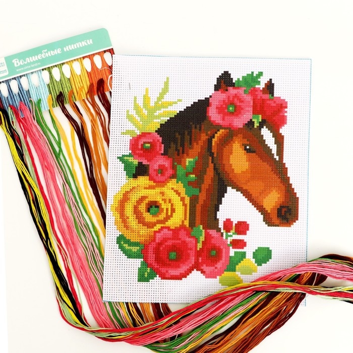 Вышивка крестиком «Лошадь», набор для творчества, 25 х 20 см Вышивка крестиком «Лошадь», набор для творчества, 25 х 20 см
