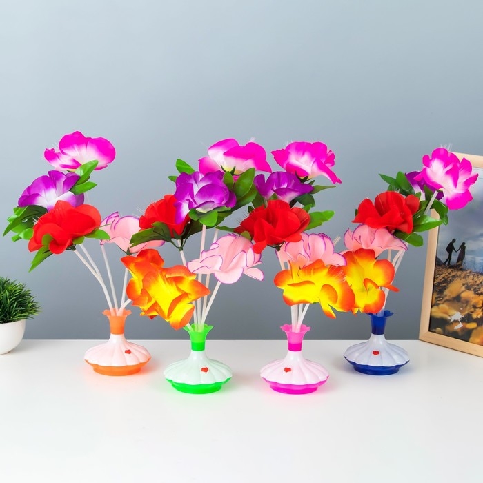 Ночник Ночник "Букет" LED от батареек МИКС H.38 см RISALUX