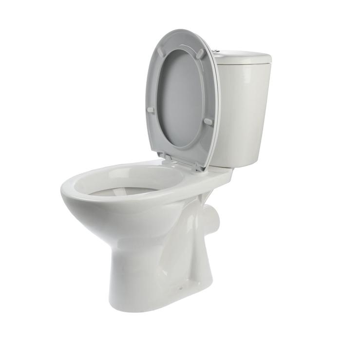 Унитаз компакт ЛЗСФ Унитаз компакт ЛЗСФ "Универсал NEW 90", нижняя подводка, прямой выпуск, сиденье,кнопка