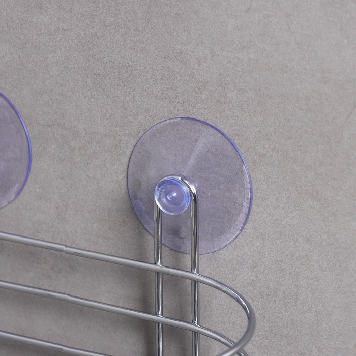 Полка на вакуумных присосках Доляна, 20×10×10 см Полка на вакуумных присосках Доляна, 20×10×10 см