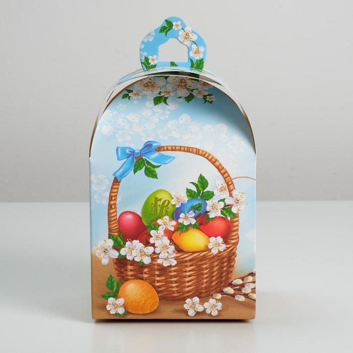 Коробка кондитерская складная, упаковка «Вкусный Кулич», 16,5 х 14,5 х 21 см