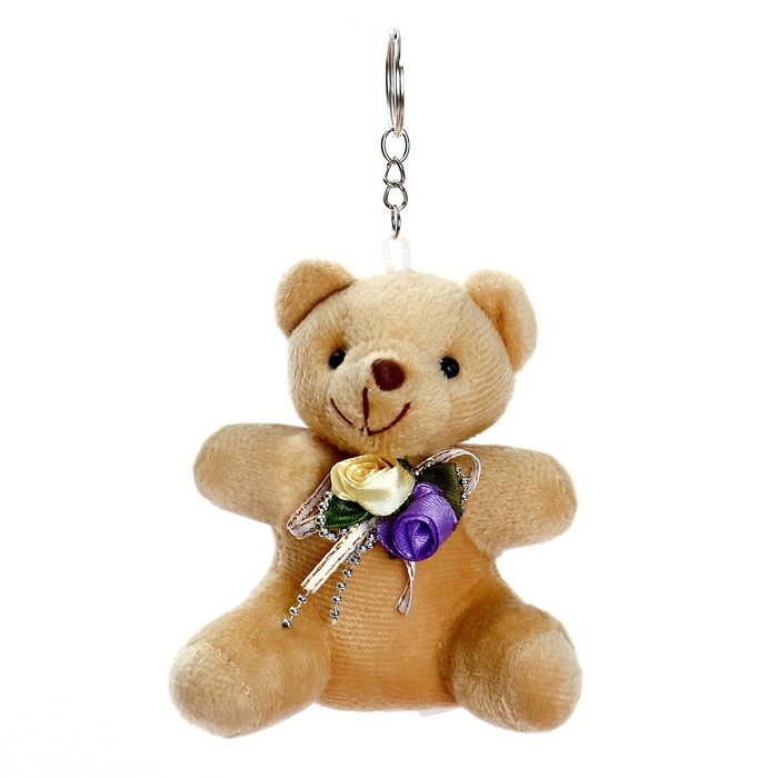 Брелок &laquo;Мишка с цветами&raquo;, цвета МИКС