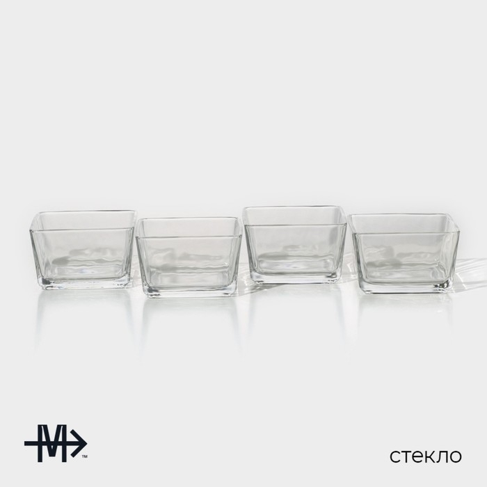 Менажница стеклянная Magistro «Званый прием», 4 секции, 250 мл, 22,5×19×6 см Менажница стеклянная Magistro «Званый прием», 4 секции, 250 мл, 22,5×19×6 см