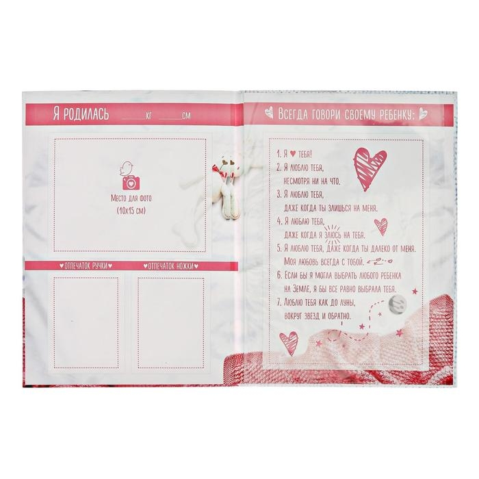 Папка для свидетельства о рождении «Скетч», для девочки, А4 Папка для свидетельства о рождении «Скетч», для девочки, А4