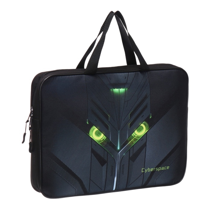 Папка с ручками текстильная А4, 370 х 280 х 60 мм, Stavia Папка с ручками текстильная А4, 370 х 280 х 60 мм, Stavia "Кибер"