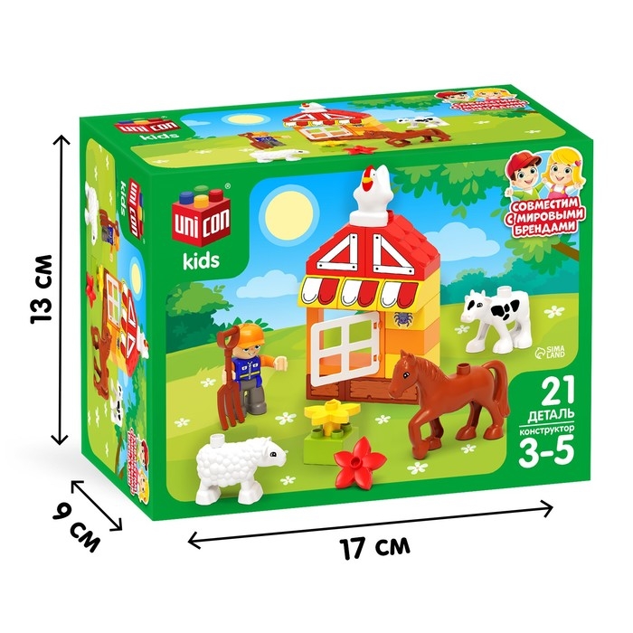 Конструктор «Ферма», 21 деталь Конструктор «Ферма», 21 деталь