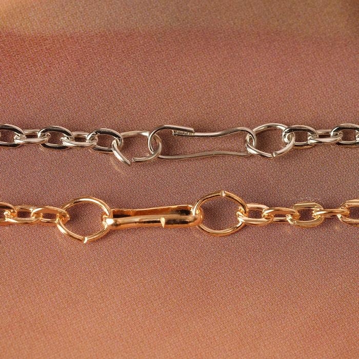 Кулоны «Неразлучники» влюблённые сердца, цвет серебряно-золотой, 50 см Кулоны «Неразлучники» влюблённые сердца, цвет серебряно-золотой, 50 см