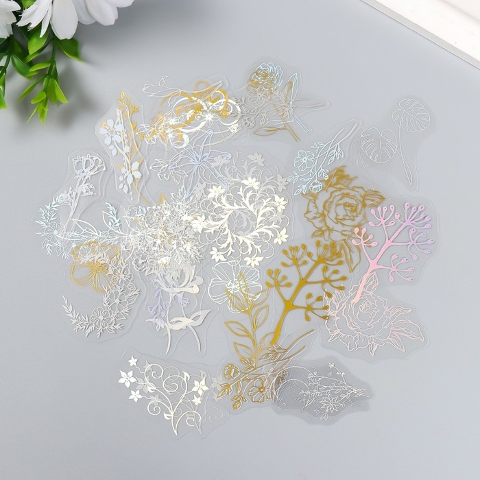 Набор наклеек Набор наклеек "Шёпот цветов" 40 шт 8х12 см